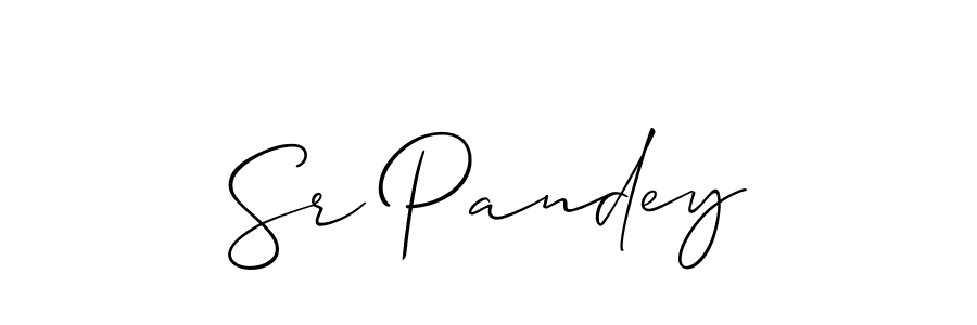 You should practise on your own different ways (Allison_Script) to write your name (Sr Pandey) in signature. don't let someone else do it for you. Sr Pandey signature style 2 images and pictures png