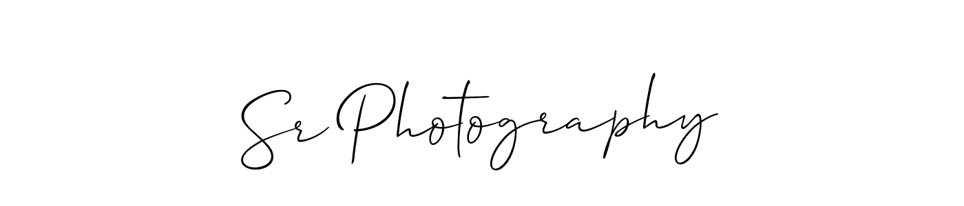 You should practise on your own different ways (Allison_Script) to write your name (Sr Photography) in signature. don't let someone else do it for you. Sr Photography signature style 2 images and pictures png