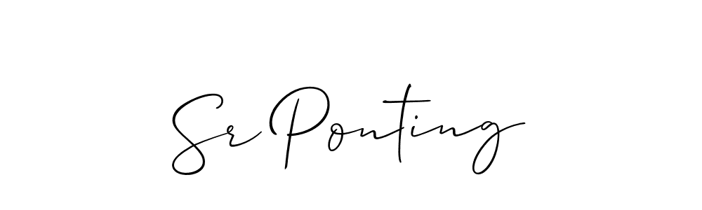 Also we have Sr Ponting name is the best signature style. Create professional handwritten signature collection using Allison_Script autograph style. Sr Ponting signature style 2 images and pictures png