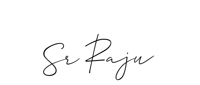 How to Draw Sr Raju signature style? Allison_Script is a latest design signature styles for name Sr Raju. Sr Raju signature style 2 images and pictures png