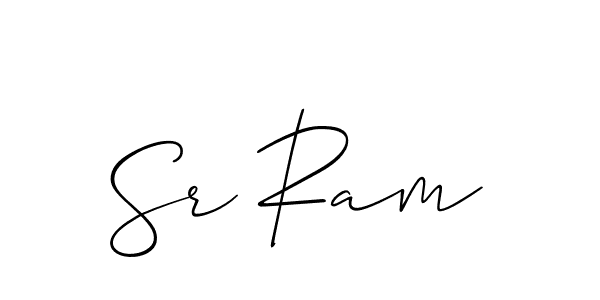 Similarly Allison_Script is the best handwritten signature design. Signature creator online .You can use it as an online autograph creator for name Sr Ram. Sr Ram signature style 2 images and pictures png