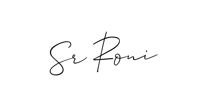 This is the best signature style for the Sr Roni name. Also you like these signature font (Allison_Script). Mix name signature. Sr Roni signature style 2 images and pictures png