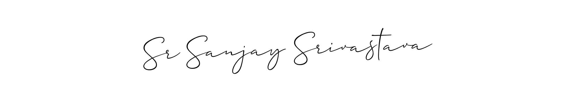 Use a signature maker to create a handwritten signature online. With this signature software, you can design (Allison_Script) your own signature for name Sr Sanjay Srivastava. Sr Sanjay Srivastava signature style 2 images and pictures png