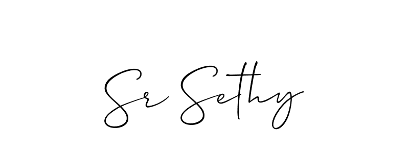 How to make Sr Sethy name signature. Use Allison_Script style for creating short signs online. This is the latest handwritten sign. Sr Sethy signature style 2 images and pictures png