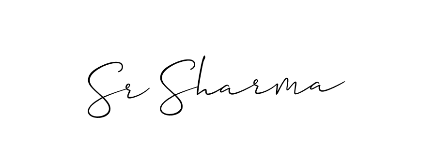 Design your own signature with our free online signature maker. With this signature software, you can create a handwritten (Allison_Script) signature for name Sr Sharma. Sr Sharma signature style 2 images and pictures png