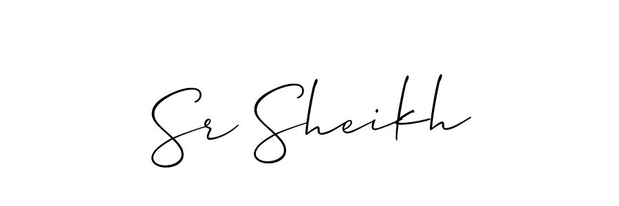 Use a signature maker to create a handwritten signature online. With this signature software, you can design (Allison_Script) your own signature for name Sr Sheikh. Sr Sheikh signature style 2 images and pictures png