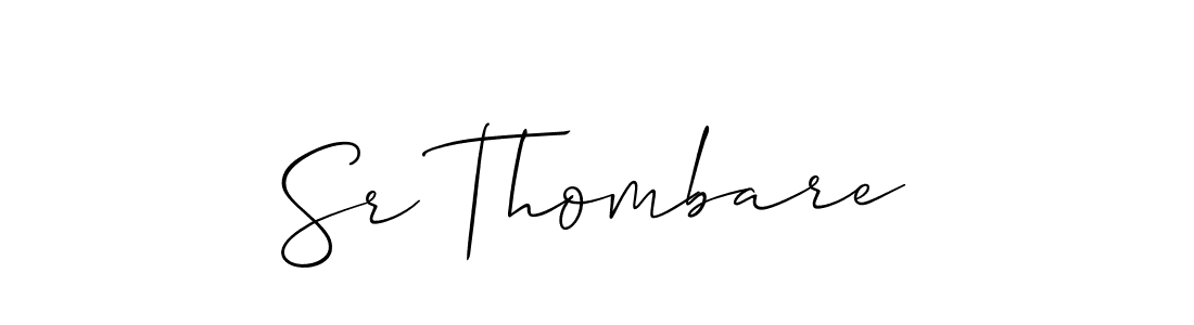 How to make Sr Thombare signature? Allison_Script is a professional autograph style. Create handwritten signature for Sr Thombare name. Sr Thombare signature style 2 images and pictures png