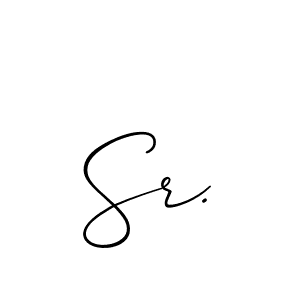 Make a beautiful signature design for name Sr.. Use this online signature maker to create a handwritten signature for free. Sr. signature style 2 images and pictures png