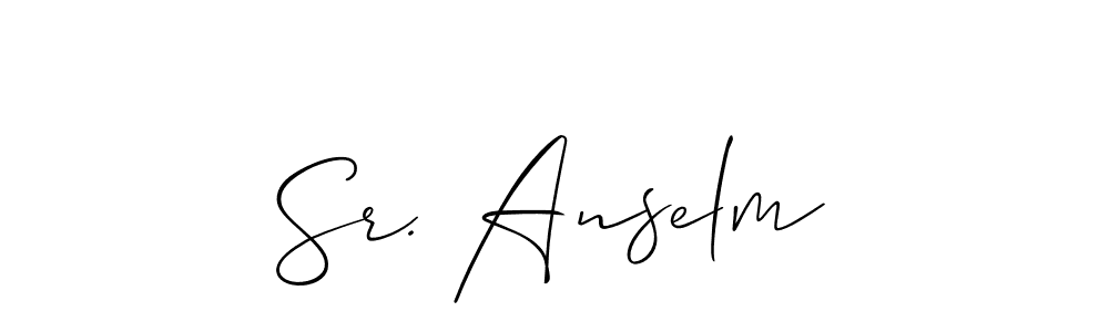 See photos of Sr. Anselm official signature by Spectra . Check more albums & portfolios. Read reviews & check more about Allison_Script font. Sr. Anselm signature style 2 images and pictures png