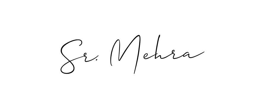 Best and Professional Signature Style for Sr. Mehra. Allison_Script Best Signature Style Collection. Sr. Mehra signature style 2 images and pictures png