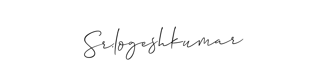 You should practise on your own different ways (Allison_Script) to write your name (Sr.logeshkumar) in signature. don't let someone else do it for you. Sr.logeshkumar signature style 2 images and pictures png