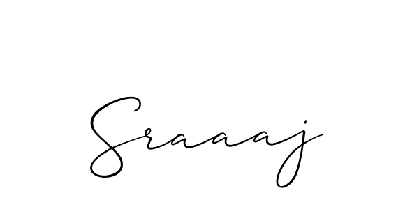 How to make Sraaaj signature? Allison_Script is a professional autograph style. Create handwritten signature for Sraaaj name. Sraaaj signature style 2 images and pictures png