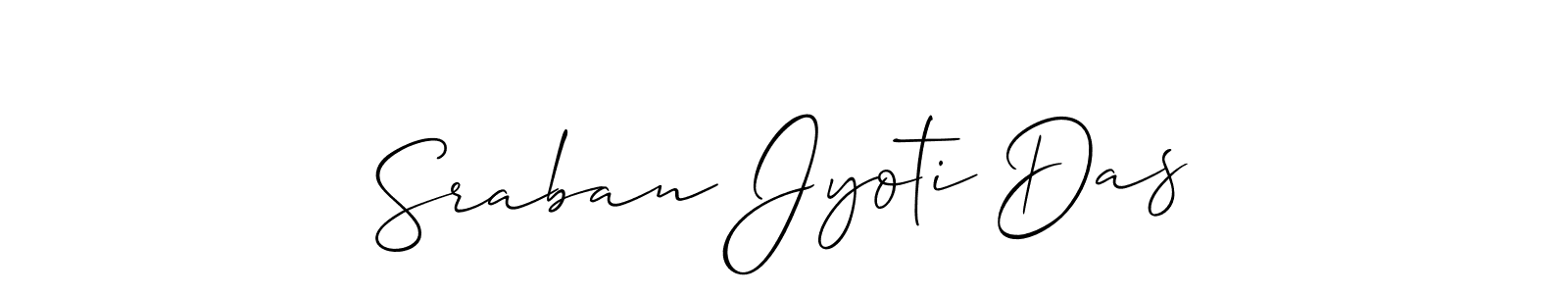 Allison_Script is a professional signature style that is perfect for those who want to add a touch of class to their signature. It is also a great choice for those who want to make their signature more unique. Get Sraban Jyoti Das name to fancy signature for free. Sraban Jyoti Das signature style 2 images and pictures png