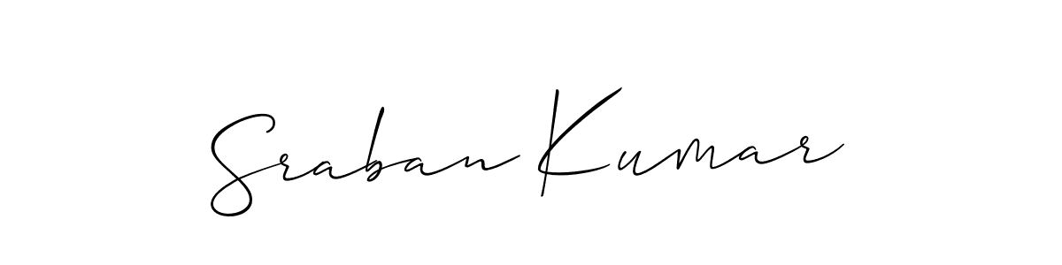 Use a signature maker to create a handwritten signature online. With this signature software, you can design (Allison_Script) your own signature for name Sraban Kumar. Sraban Kumar signature style 2 images and pictures png