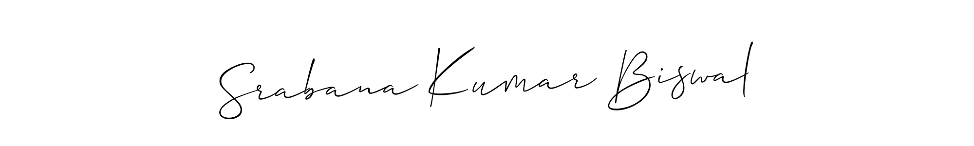 You should practise on your own different ways (Allison_Script) to write your name (Srabana Kumar Biswal) in signature. don't let someone else do it for you. Srabana Kumar Biswal signature style 2 images and pictures png