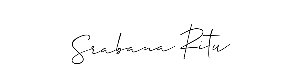 You should practise on your own different ways (Allison_Script) to write your name (Srabana Ritu) in signature. don't let someone else do it for you. Srabana Ritu signature style 2 images and pictures png