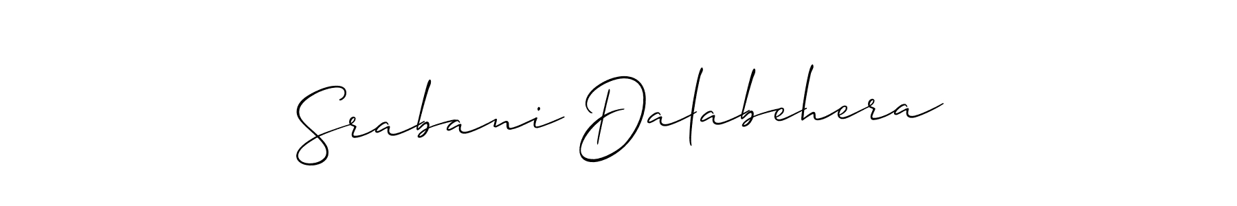 How to Draw Srabani Dalabehera signature style? Allison_Script is a latest design signature styles for name Srabani Dalabehera. Srabani Dalabehera signature style 2 images and pictures png