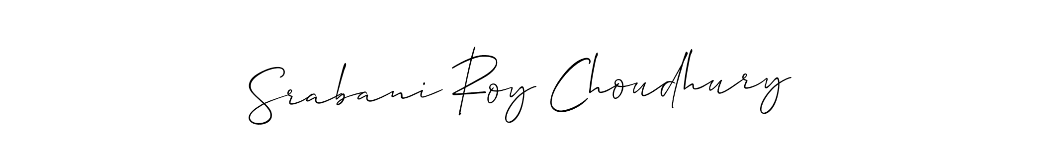 if you are searching for the best signature style for your name Srabani Roy Choudhury. so please give up your signature search. here we have designed multiple signature styles  using Allison_Script. Srabani Roy Choudhury signature style 2 images and pictures png