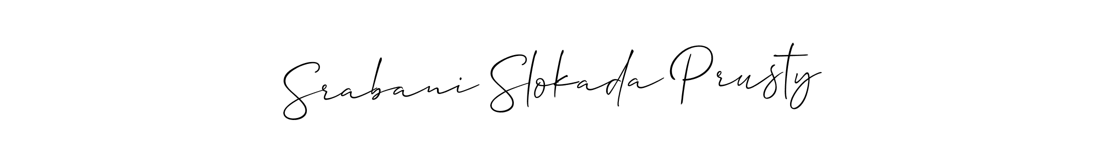 Here are the top 10 professional signature styles for the name Srabani Slokada Prusty. These are the best autograph styles you can use for your name. Srabani Slokada Prusty signature style 2 images and pictures png