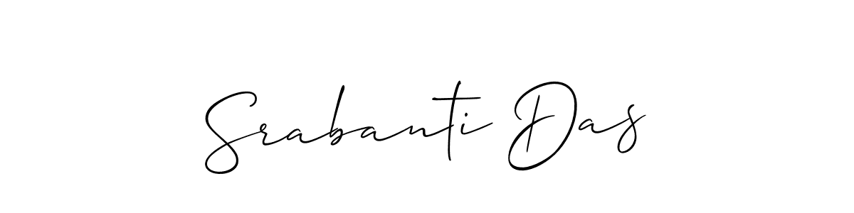 How to make Srabanti Das name signature. Use Allison_Script style for creating short signs online. This is the latest handwritten sign. Srabanti Das signature style 2 images and pictures png
