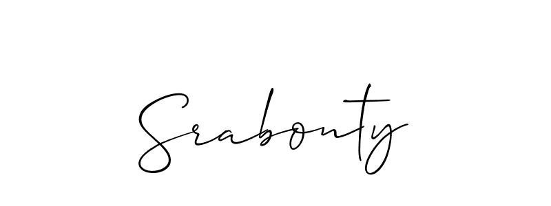 Make a beautiful signature design for name Srabonty. Use this online signature maker to create a handwritten signature for free. Srabonty signature style 2 images and pictures png
