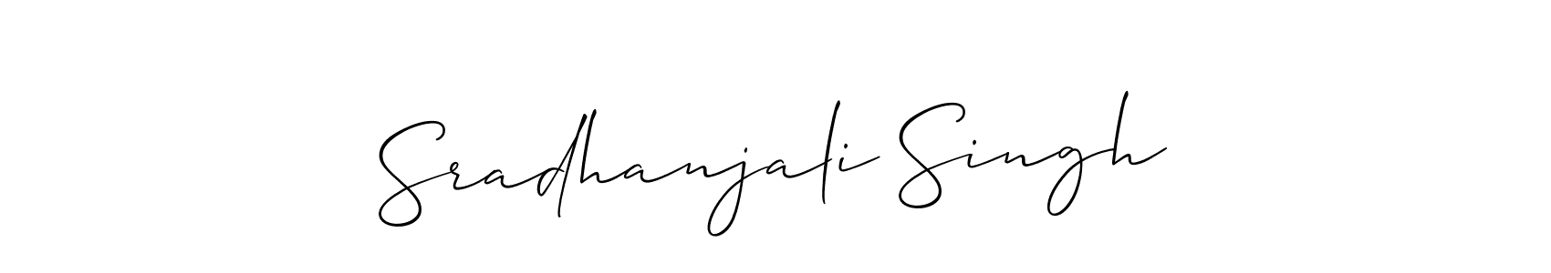 How to make Sradhanjali Singh signature? Allison_Script is a professional autograph style. Create handwritten signature for Sradhanjali Singh name. Sradhanjali Singh signature style 2 images and pictures png