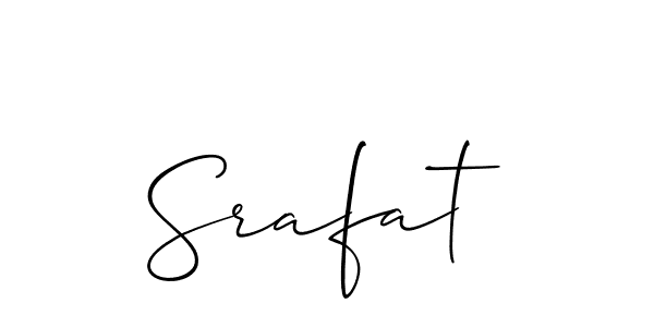 How to make Srafat name signature. Use Allison_Script style for creating short signs online. This is the latest handwritten sign. Srafat signature style 2 images and pictures png