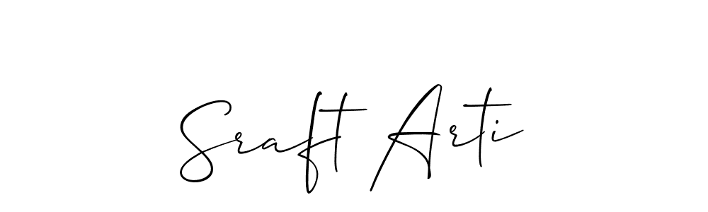 Similarly Allison_Script is the best handwritten signature design. Signature creator online .You can use it as an online autograph creator for name Sraft Arti. Sraft Arti signature style 2 images and pictures png