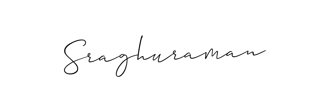 Use a signature maker to create a handwritten signature online. With this signature software, you can design (Allison_Script) your own signature for name Sraghuraman. Sraghuraman signature style 2 images and pictures png