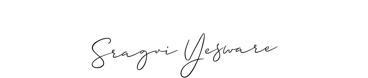 It looks lik you need a new signature style for name Sragvi Yesware. Design unique handwritten (Allison_Script) signature with our free signature maker in just a few clicks. Sragvi Yesware signature style 2 images and pictures png
