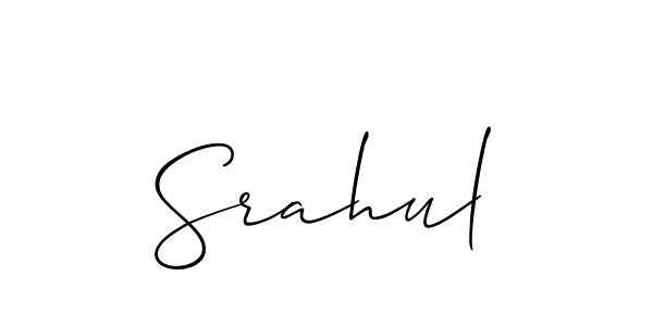 Also we have Srahul name is the best signature style. Create professional handwritten signature collection using Allison_Script autograph style. Srahul signature style 2 images and pictures png