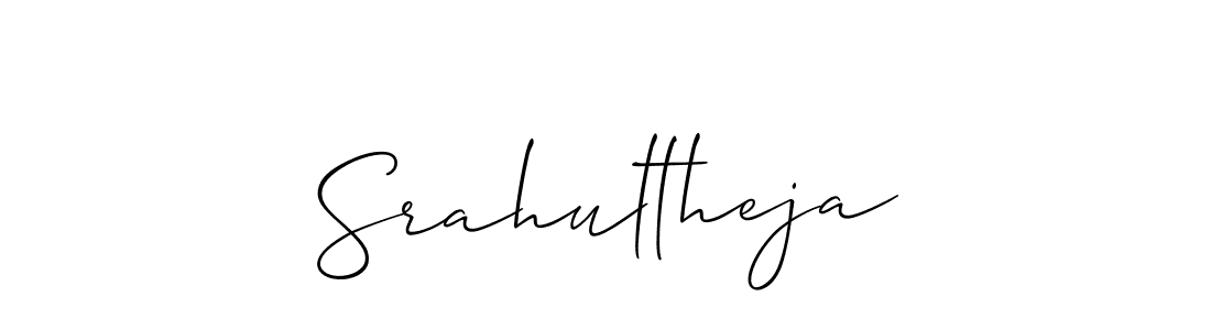 Make a beautiful signature design for name Srahultheja. Use this online signature maker to create a handwritten signature for free. Srahultheja signature style 2 images and pictures png