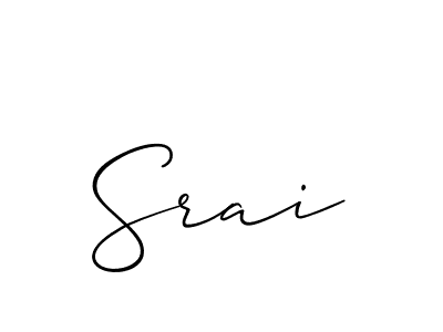 The best way (Allison_Script) to make a short signature is to pick only two or three words in your name. The name Srai include a total of six letters. For converting this name. Srai signature style 2 images and pictures png