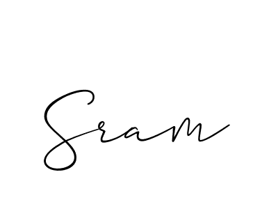 How to make Sram name signature. Use Allison_Script style for creating short signs online. This is the latest handwritten sign. Sram signature style 2 images and pictures png