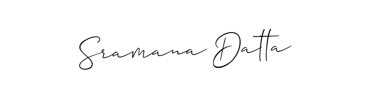 Also You can easily find your signature by using the search form. We will create Sramana Datta name handwritten signature images for you free of cost using Allison_Script sign style. Sramana Datta signature style 2 images and pictures png