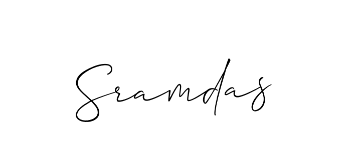 Best and Professional Signature Style for Sramdas. Allison_Script Best Signature Style Collection. Sramdas signature style 2 images and pictures png