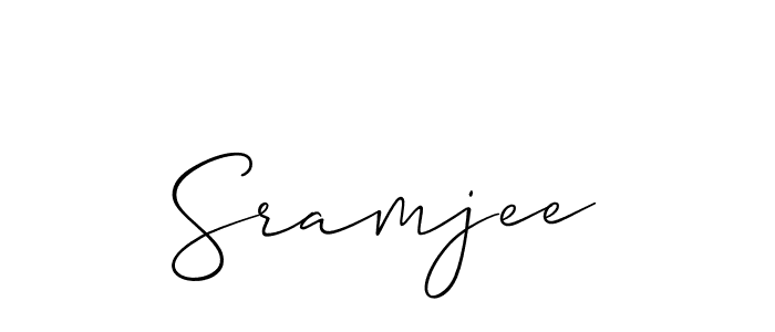 How to make Sramjee name signature. Use Allison_Script style for creating short signs online. This is the latest handwritten sign. Sramjee signature style 2 images and pictures png