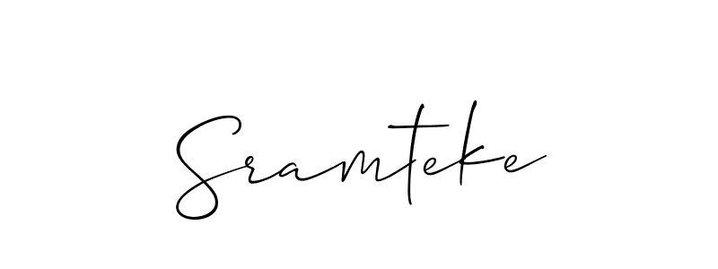 if you are searching for the best signature style for your name Sramteke. so please give up your signature search. here we have designed multiple signature styles  using Allison_Script. Sramteke signature style 2 images and pictures png