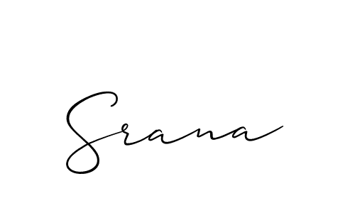 Design your own signature with our free online signature maker. With this signature software, you can create a handwritten (Allison_Script) signature for name Srana. Srana signature style 2 images and pictures png