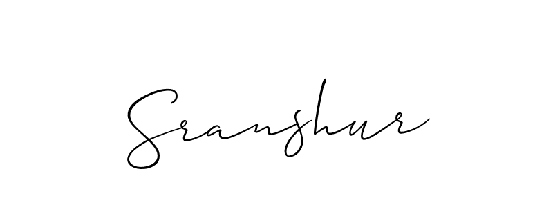 It looks lik you need a new signature style for name Sranshur. Design unique handwritten (Allison_Script) signature with our free signature maker in just a few clicks. Sranshur signature style 2 images and pictures png