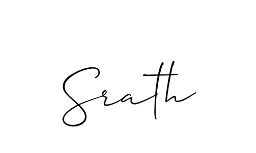 Use a signature maker to create a handwritten signature online. With this signature software, you can design (Allison_Script) your own signature for name Srath. Srath signature style 2 images and pictures png