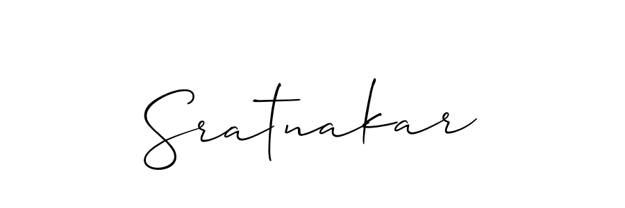 The best way (Allison_Script) to make a short signature is to pick only two or three words in your name. The name Sratnakar include a total of six letters. For converting this name. Sratnakar signature style 2 images and pictures png