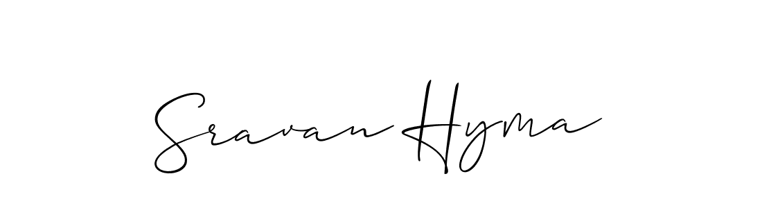 Make a beautiful signature design for name Sravan Hyma. Use this online signature maker to create a handwritten signature for free. Sravan Hyma signature style 2 images and pictures png