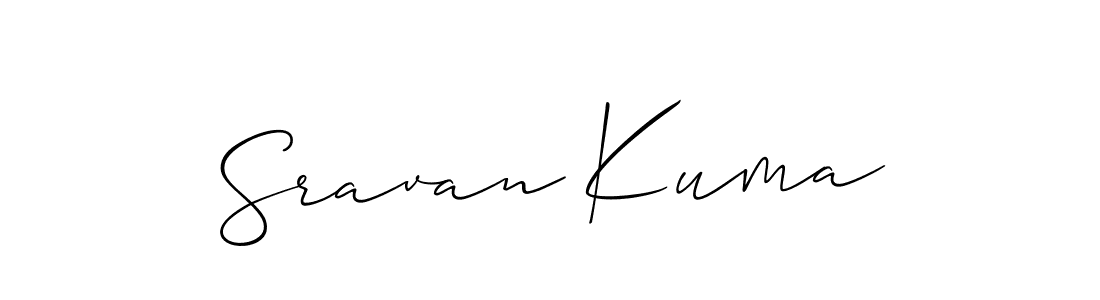 if you are searching for the best signature style for your name Sravan Kuma. so please give up your signature search. here we have designed multiple signature styles  using Allison_Script. Sravan Kuma signature style 2 images and pictures png