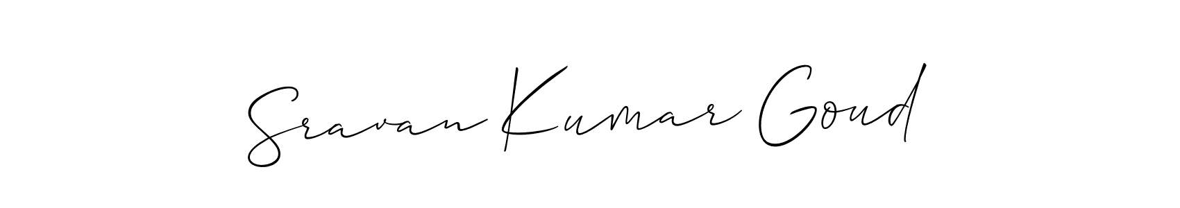 Sravan Kumar Goud stylish signature style. Best Handwritten Sign (Allison_Script) for my name. Handwritten Signature Collection Ideas for my name Sravan Kumar Goud. Sravan Kumar Goud signature style 2 images and pictures png
