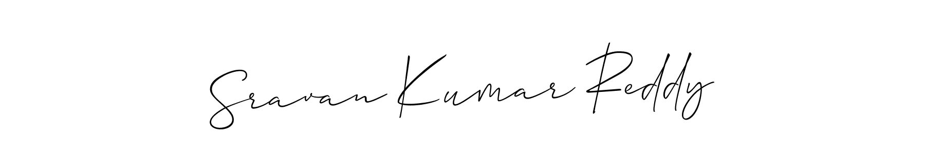 How to make Sravan Kumar Reddy name signature. Use Allison_Script style for creating short signs online. This is the latest handwritten sign. Sravan Kumar Reddy signature style 2 images and pictures png