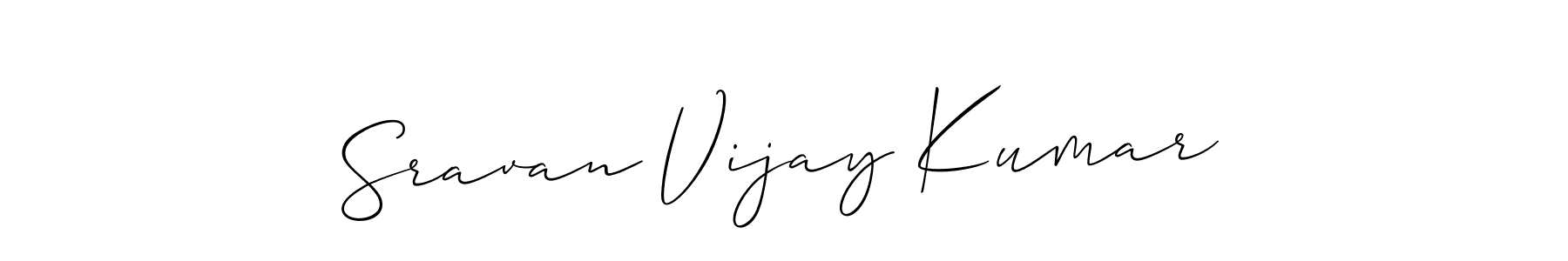 Sravan Vijay Kumar stylish signature style. Best Handwritten Sign (Allison_Script) for my name. Handwritten Signature Collection Ideas for my name Sravan Vijay Kumar. Sravan Vijay Kumar signature style 2 images and pictures png