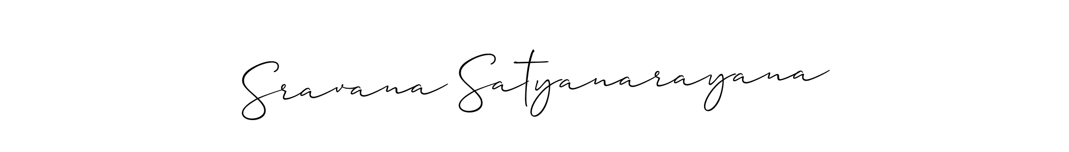 It looks lik you need a new signature style for name Sravana Satyanarayana. Design unique handwritten (Allison_Script) signature with our free signature maker in just a few clicks. Sravana Satyanarayana signature style 2 images and pictures png