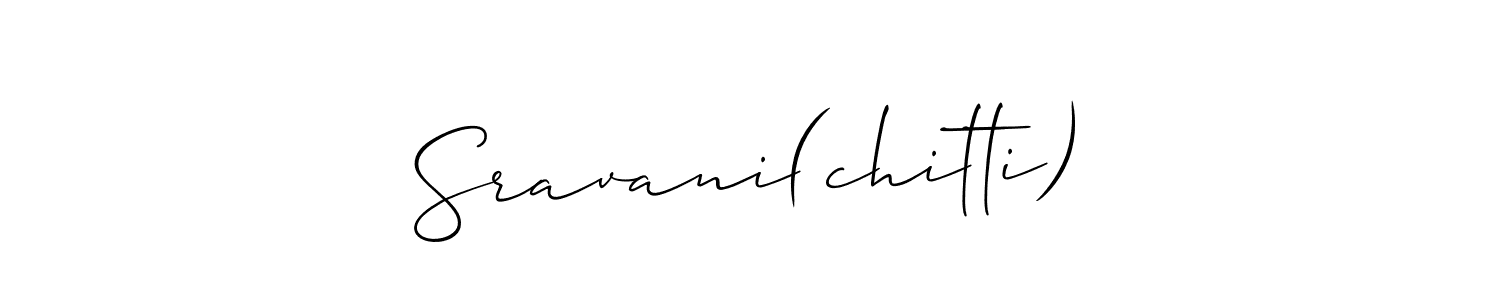 Also You can easily find your signature by using the search form. We will create Sravani(chitti) name handwritten signature images for you free of cost using Allison_Script sign style. Sravani(chitti) signature style 2 images and pictures png