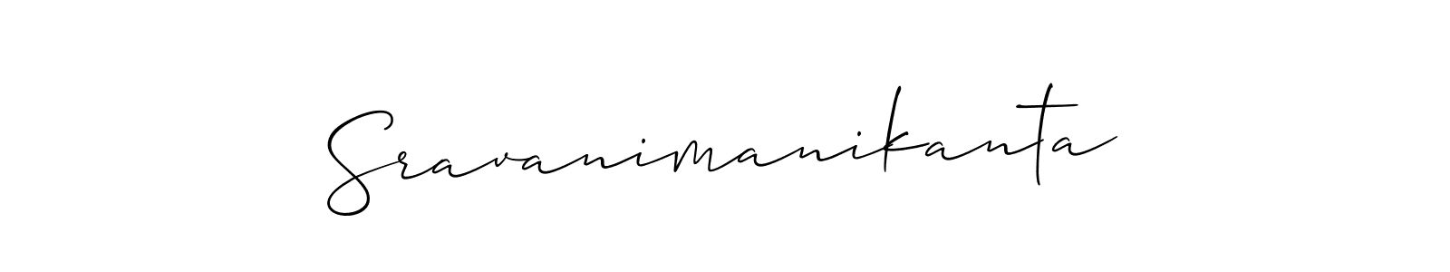 Use a signature maker to create a handwritten signature online. With this signature software, you can design (Allison_Script) your own signature for name Sravanimanikanta. Sravanimanikanta signature style 2 images and pictures png